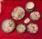 FLAT LOT OF ANTIQUE HAND PAINTED ORIENTAL GEISHA GIRL & VILLAGE DISHES