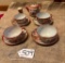 LOT OF VINTAGE JAPANESE GEISHA GIRL HAND PAINTED DISHES - ONE CRACKED