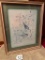 VINTAGE RARE BIRDS & FLOWERS BY M. DAUMER MATTED AND FRAMED PICTURE
