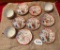 ASSORTED VINTAGE JAPANESE GEISHA GIRL CUPS & SAUCERS - CHIP