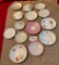 FLAT LOT OF VINTAGE SAUCERS INCLUDING QUEEN ANNE, ROYAL WINDSOR & MORE - ONE CHIPPED
