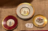 LOT OF 3 - THE ART OF CHOKIN PLATES, METAL MADE IN JAPAN PLATE