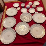 GROUP OF DISHES INCLUDING HOMER LAUGHLIN AMERICAN BEAUTY PORCELAIN SET & MORE - SOME CHIPS