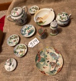 VINTAGE ORIENTAL JAPANESE SAUCERS, SHAKERS & MORE - ONE CHIPPED