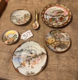 VINTAGE LOT OF ORIENTAL JAPANESE ASSORTED PLATES & MORE
