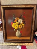 MID CENTURY STILL LIFE BOUQUE OF FLOWERS PRINT PICTURE