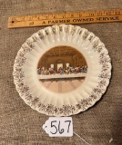 MID CENTURY SANDERS MFG. CO. LORD'S SUPPER FIRST EDITION PLATE