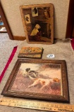 LOT OF 3 - VINTAGE HUNTING DOG PICTURES