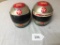 2 SIGNED MINI RACING HELMETS