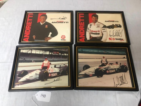 MARIO AND MICHAEL ANDRETTI SIGNED PHOTOS