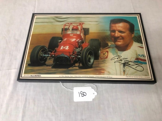 AJ FOYT FRAMED PICTURE