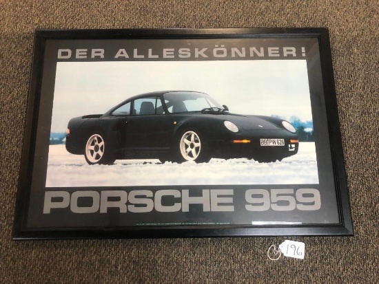 DEREK ALLESKONNER FRAMED PORSCHE 959 PICTURE