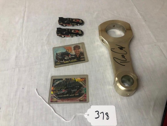 RON CAPPS PUSH ROD SIGNED, CARS AND CARDS