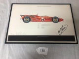 AJ FOYT SIGNED NUMBER PRINT