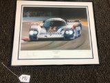 DEREK BELL PORSCHE 956 FRAMED PRINT