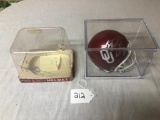 1985 OKLAHOMA NATIONAL CHAMP MINI HELMET SIGNED
