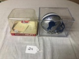 DETROIT LOINS MINI HELMET BILLY SIMS SIGNED