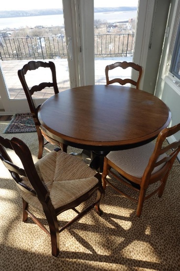 42 in. diameter Modern Breakfast Table with 4-Matching Chairs