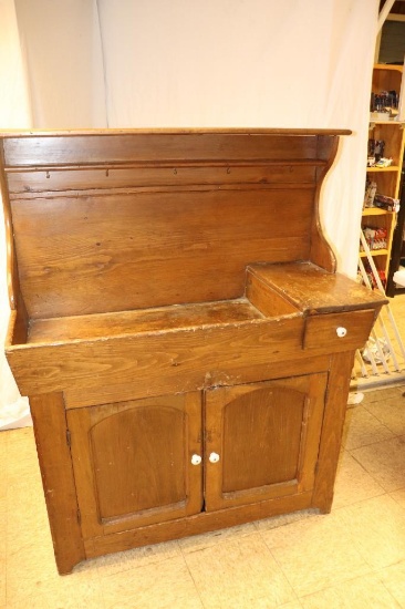 Early and rare 46 inch wide dry sink