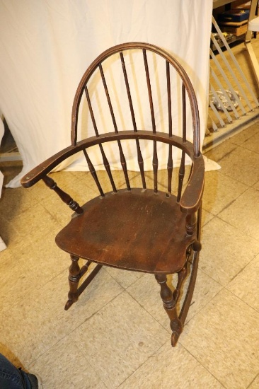 Primitive wood rocking chair