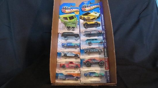 Quantity of Hot Wheels, as pictured