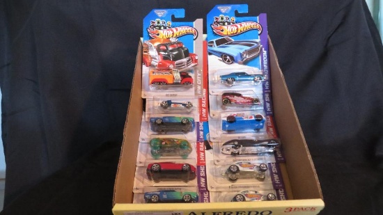 Quantity of Hot Wheels, as pictured