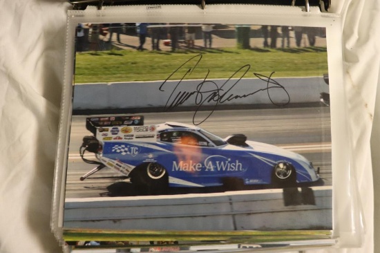 Binder of Autographed NHRA Pictures