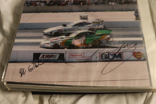 Binder of Autographed NHRA Pictures