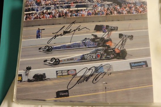 Binder of Autographed NHRA Pictures