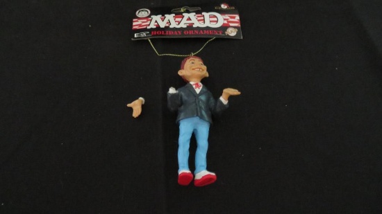 MAD, Alfred E Neuman, Holiday ornament, has damage, as pictured