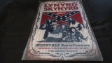 Metal sign, Lynyrd Skynyrd, Ted Nugent, as pictured