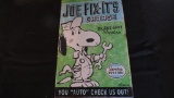 Metal Sign, Peanuts, Joe Fix-It Garage, as pictured