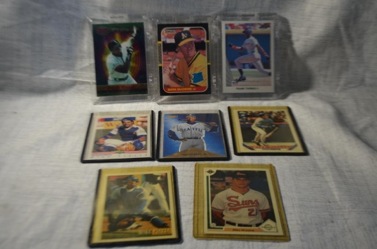 Cards 8 Baseball (1) McGwire, (2) Thomas, (Griffey Jr, (1) Mussina, (3) Piazza