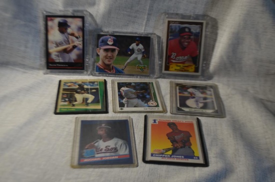 Cards 8 Baseball (3) Thomas, (1) Rookie Idols, (1) Ripken, (1) Jordan, (1) Jones, (1) Griffey Jr