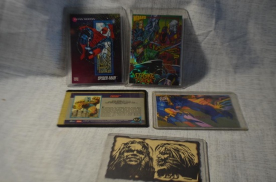 Cards 5 Characters (Victor Creed, Stryke Force, X-MEN, Thing, and Spiderman)