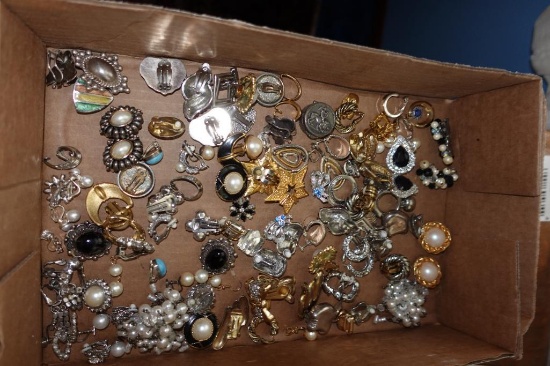 Large Quantity of Clip on Earrings as Pictured