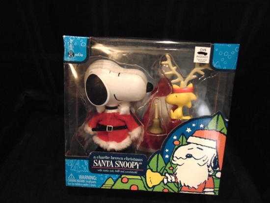 Peanuts, Santa Snoopy w/Santa suit, bell & Woodstock