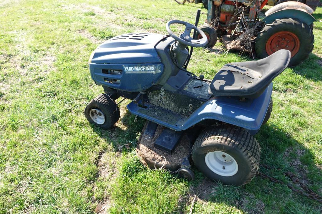 Yard machine riding lawn mower 15.5 hp sale