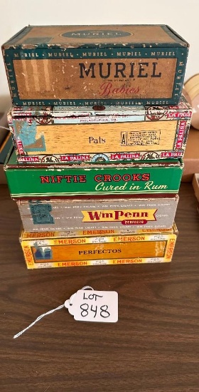 LOT OF 5 - VINTAGE CIGAR BOXES