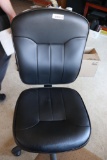 Rolling Office Chair, Some Leather Cracking