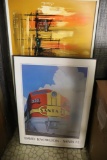 Santa Fe Railroad & other paintings