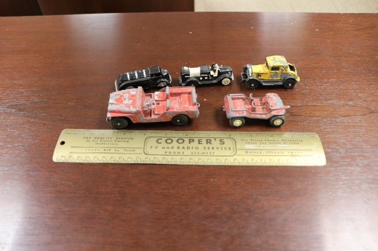 Quanity of vintage toy cars to include Tootsie