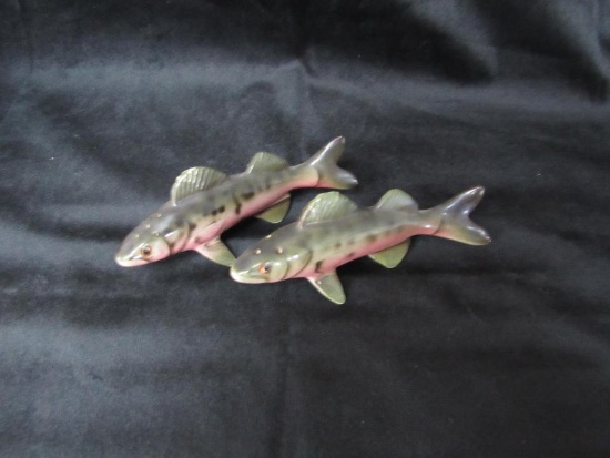 Old Vintage made in Japan Wall-Eyed Pike Fish SP Shakers