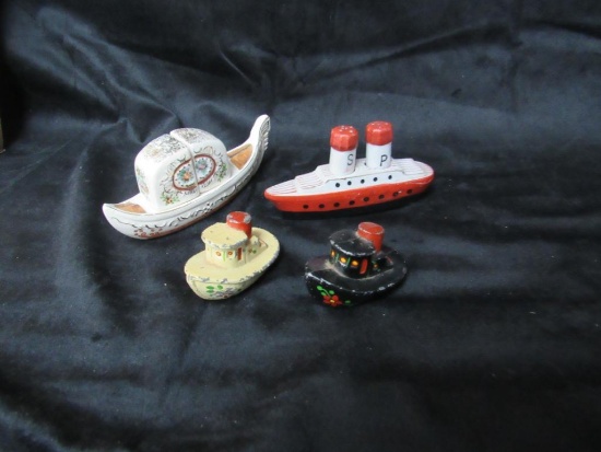 Lot of 3 Vintage Ship and Boats made in Japan and more SP Shakers