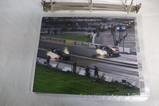 BINDER OF NHRA SIGNED & UNSIGNED PICTURES