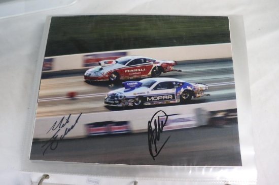 BINDER OF NHRA SIGNED & UNSIGNED PICTURES