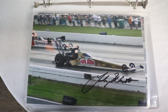 BINDER OF NHRA SIGNED & UNSIGNED PICTURES