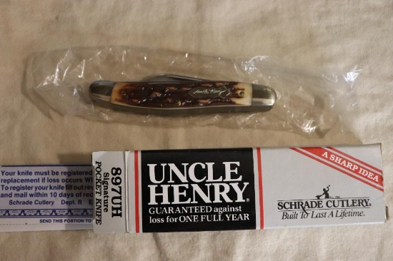 UNCLE HENRY TRIPLE BLADED POCKET KNIFE