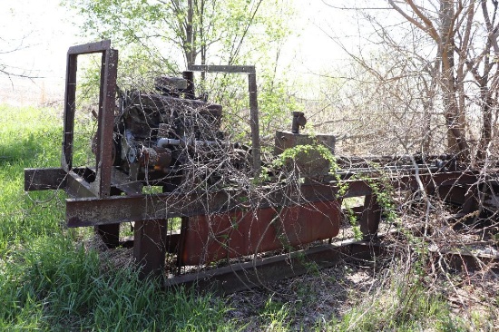 Vintage Antqiue Sawmill with Gas Engine