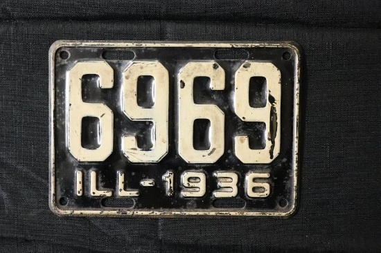 Illinois-1936 Metal License Plate